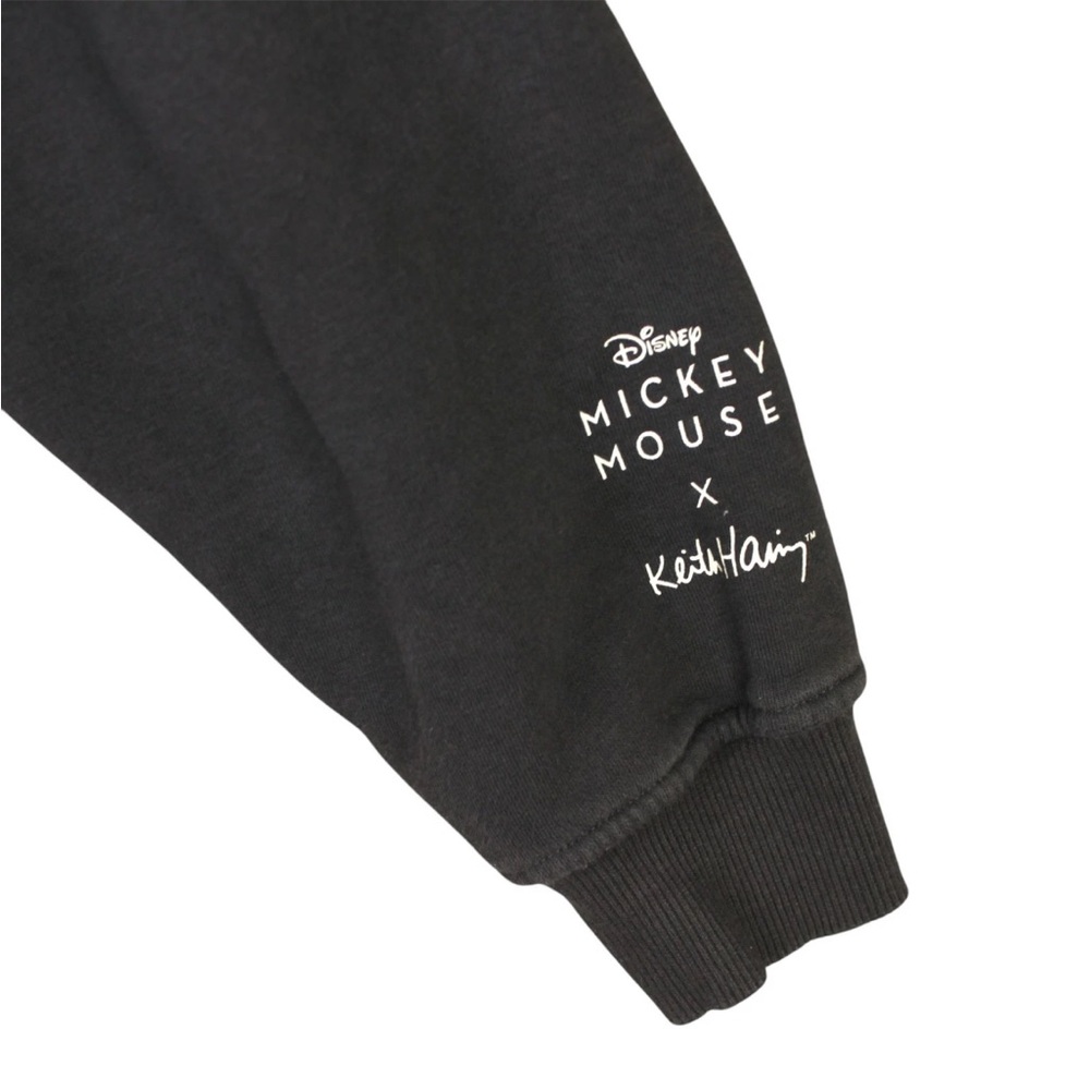 Disney Mickey Mouse x Keith Haring Hoodie Disneyland Unisex Black Size X-Small - Picture 7 of 14